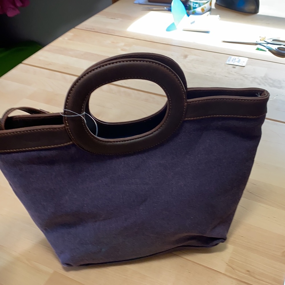Carryland Plum Canvas Handbag - Picture 2 of 8